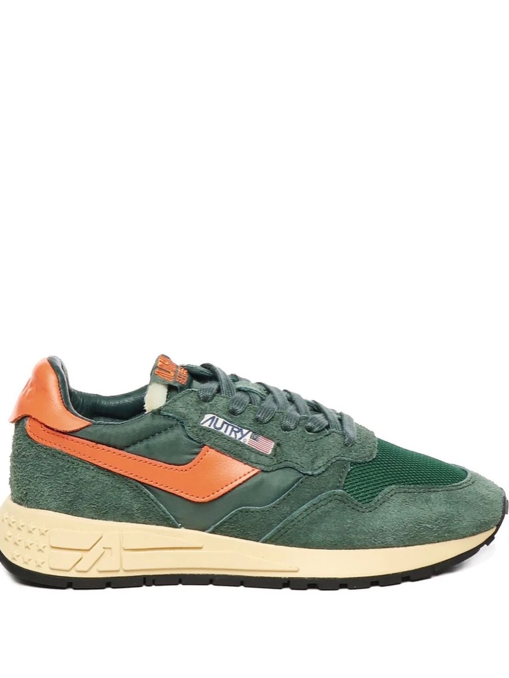 Autry REELWIND in Forest green suede with orange size 39